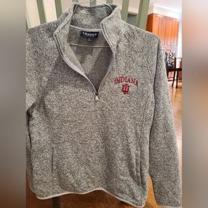 League Brand Indiana warm fleece/sweater pullover 1/4 zip.  Womens large
